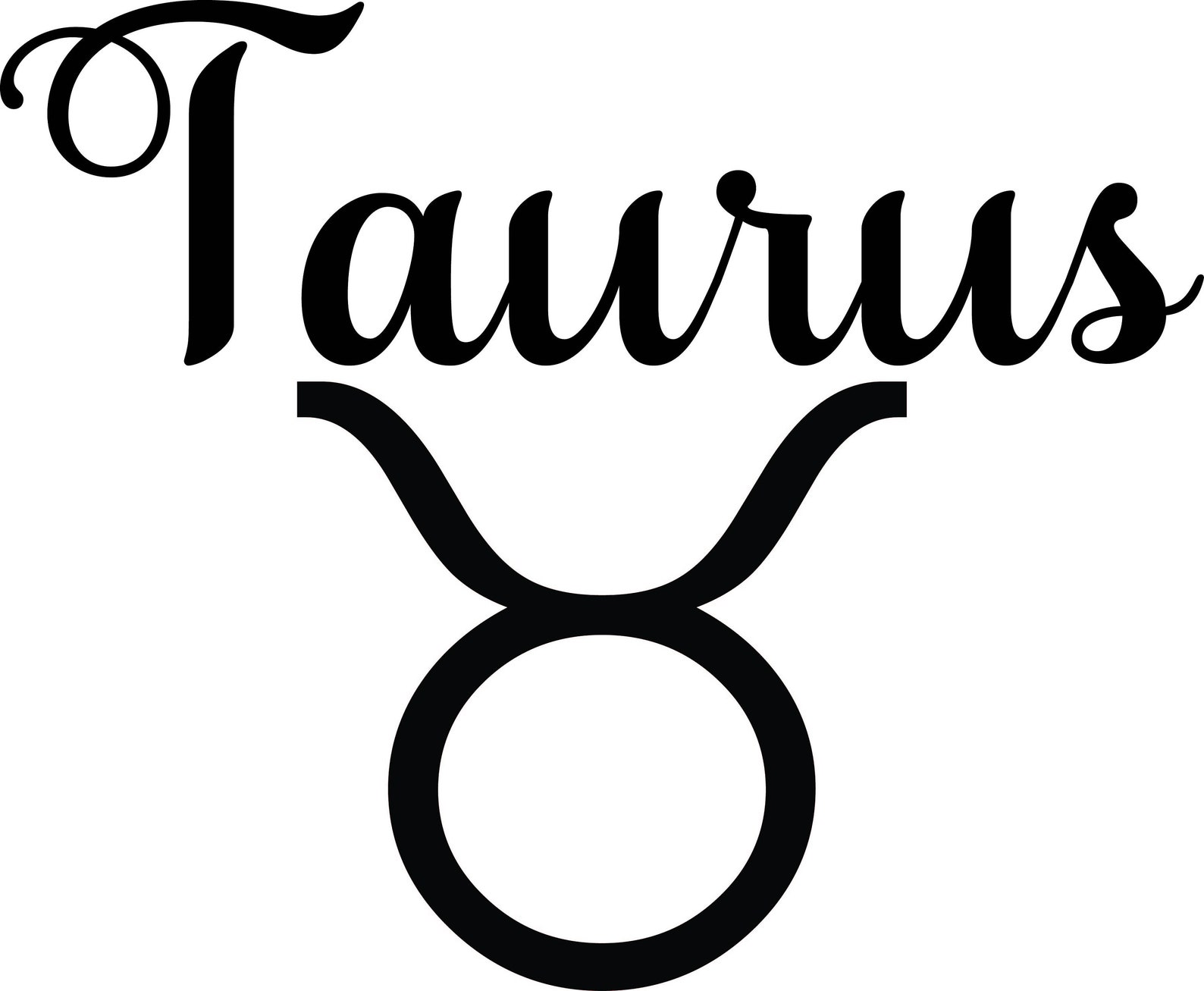 Taurus Zodiac Sign SVG Cut File Jpg Png Pdf Etsy