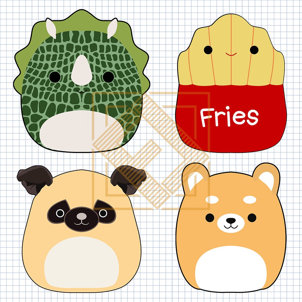 squishmallow digital stickers cute printable stickers etsy