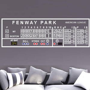Boston Red Sox Fenway Park Scoreboard Decal 48&quot;x16&quot;
