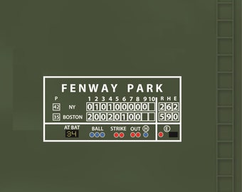 Fenway Park Famous Green Monster Red Sox Scoreboard FREE 