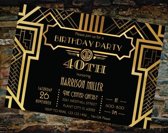 gatsby invitation etsy