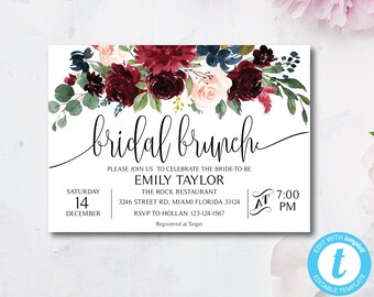 bridesmaid luncheon invitations etsy