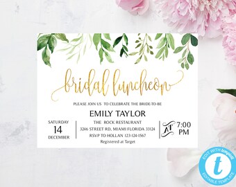bridesmaid luncheon invitations etsy