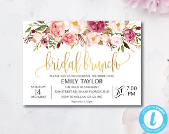 bridal luncheon invitations etsy