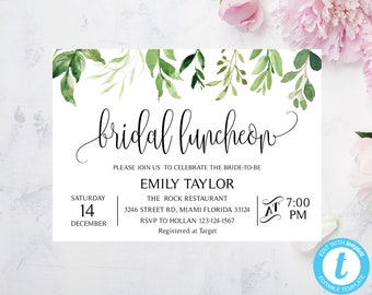 luncheon invitation etsy