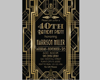 gatsby invitation etsy