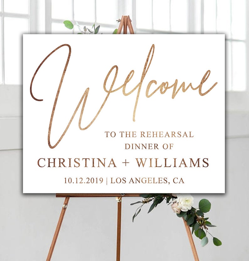Printable Rehearsal Dinner Welcome Sign Rehearsal Dinner - Etsy