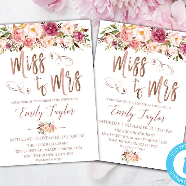 Miss to Mrs Printables - Etsy