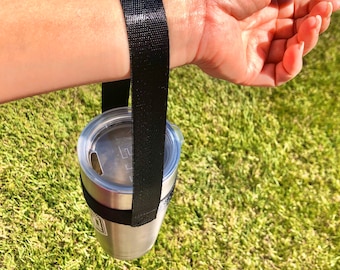 Solid Colored Hands Free Tumbler Tote for Yeti, Ozark, Tervis Cups