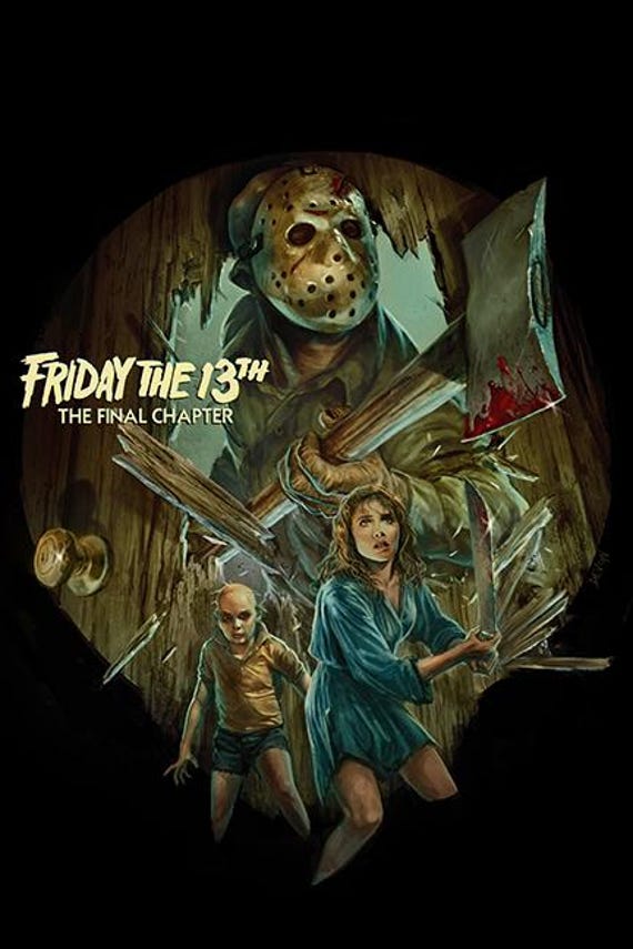 Friday The 13th The Game Retro Poster Crystal Lake Carnage