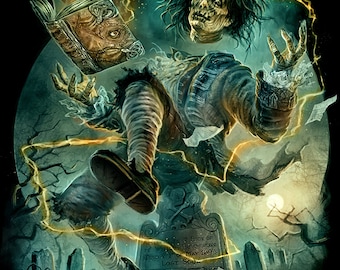 Maggoty Malfeasence 12x18 art print horror halloween