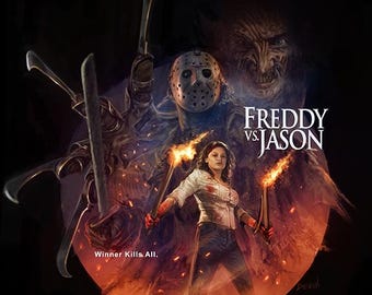 Freddy Vs. Jason Art Print 12x18 Poster