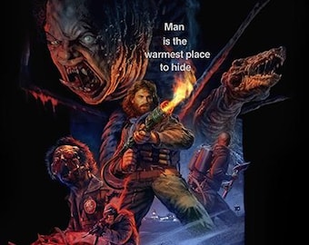 The Thing- 1982 Horror movie poster art MacReady john carpenter