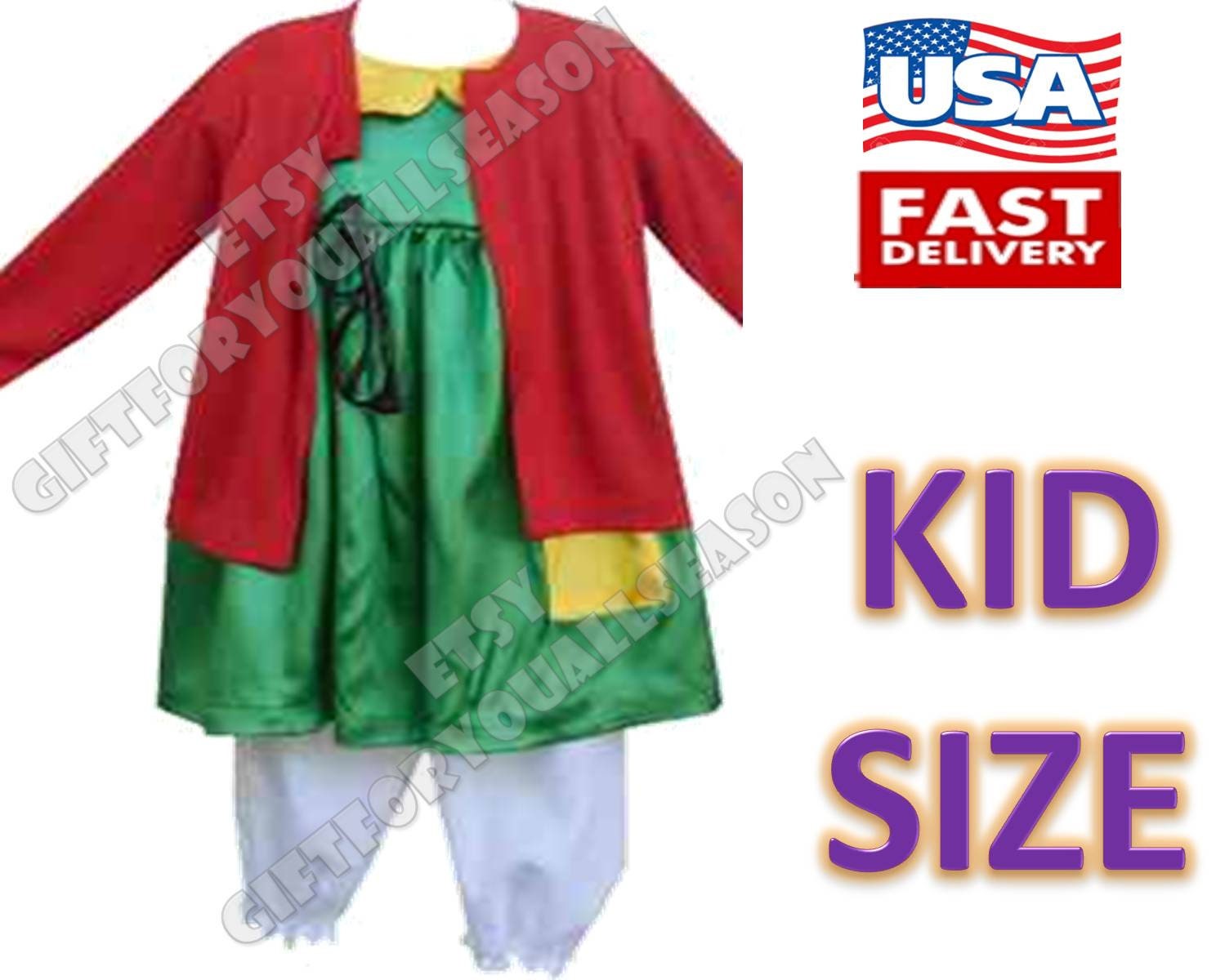 La Chilindrina Costume Kid Child Girl Halloween Costume Kids Childs Girls Chilindrina Birthday Coslay Costume Vecindad Chavo del 8 Friend