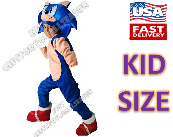 Blue Hedgehog Costume Kids Toddler Halloween Cosplay Birthday Etsy