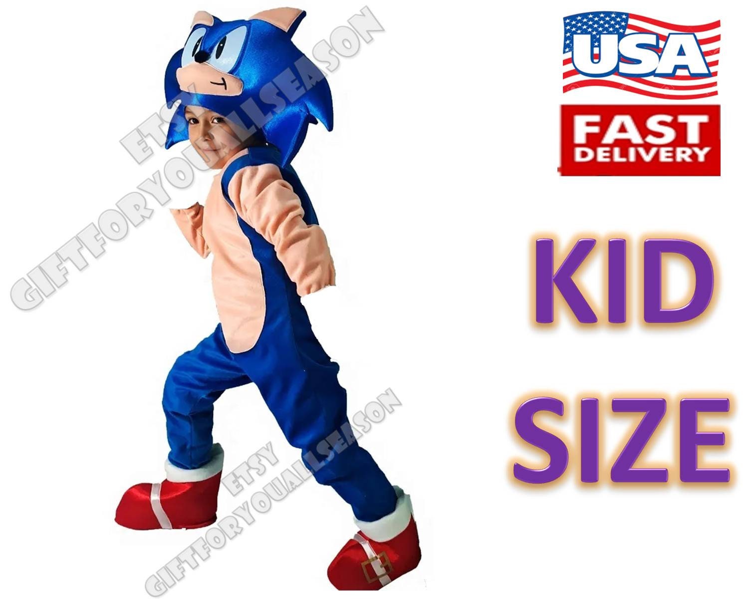 Fantasia Sonic - Cosplay Infantil