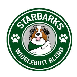 Wigglebutt Blend Aussie Sticker: Waterproof Vinyl Australian Shepherd Gift
