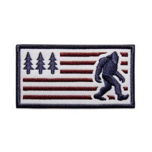 Squatch Patch - American Flag - Bigfoot - PNW - Pacific Northwest - USA - Sasquatch - Hiking - Camping - Woods - Earth - Creature - Yeti