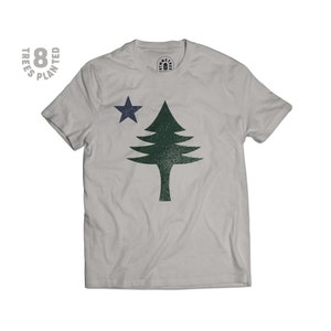 Maine Flag T-Shirt - Maine T-Shirt - Maine Flag T-Shirt - Old Maine Flag - Maine Shirt - Maine - Maine Gift - Camden - Portland - 1901 Flag