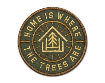 Camp Patch - Gifts for Him - Camping - Nature - Adventure - Hiking - Outdoors - Pacific Northwest - Bonfire - Backpack - Trees - Earth - PNW