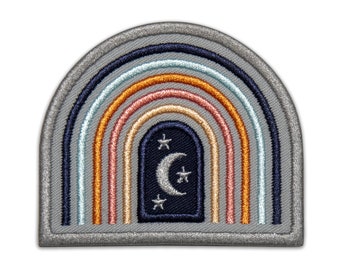 Rainbow Embroidered Patch - Retro Patch Patches for Jacket Hippie Backpack Vintage 70's 80's Peace Love Music Festival Boho Psychedelic