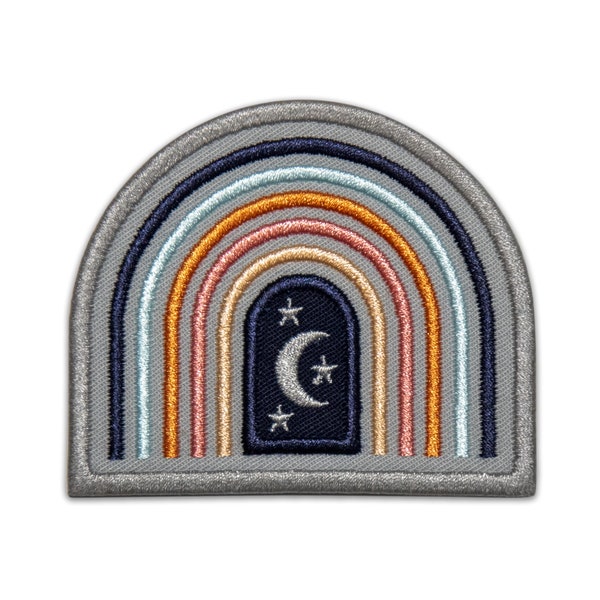 Rainbow Embroidered Patch - Retro Patch Patches for Jacket Hippie Backpack Vintage 70's 80's Peace Love Music Festival Boho Psychedelic