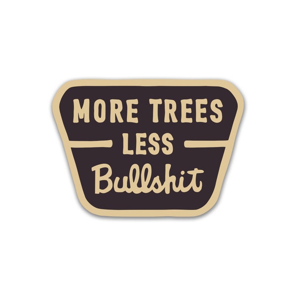 Trees Sticker, Vintage, Hiking Camping Adventure, Conservancy, Environment, Nature Stickers, Vinyl Sticker