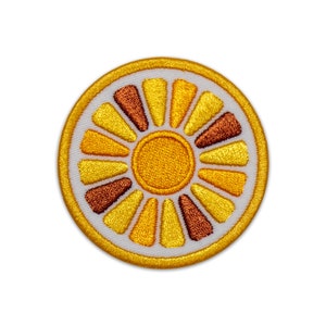 Sunshine Embroidered Patch - Retro Patch Patches for Jacket Hippie Backpack Vintage Peace Love Nature Colorful Vibrant Happy Adventure Earth