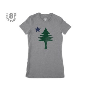 Maine Flag Women&#39;s T-Shirt - Maine T-Shirt - Maine Flag T-Shirt - Old Maine Flag - Maine Shirt - Maine Gift - Camden - Portland
