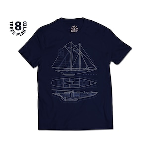 Boat T-shirt, Sailing Boat Shirt, Boat Lover Gift, Sailing Shirt, Sailor Shirt, Maine, Schooner,Summer Vacation Shirt, Tall Ships, Ocean
