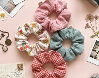 Handmade Organic Cotton Scrunchies Medium