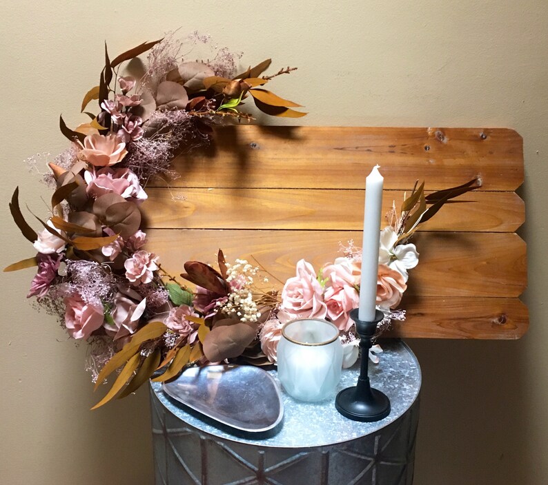 Download Moon Wreath Floral Swag Crescent Moon Wall Hanging | Etsy