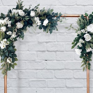 Wedding Arch Flowers, Wedding Ceremony Backdrop, Artificial Flower Arrangement, Wedding Arch Garland, Wedding Arch Decor