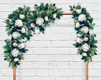 Wedding Arch Flowers / Wedding Arch Swag / Greenery Backdrop / Greenery Garland