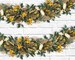 Fall Garland - Thanksgiving Decor - Fireplace Mantel Decor - Greenery Garland - Holiday Centerpiece  - Table Decor - POM POM Garland 