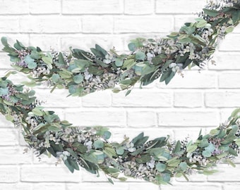 Eucalyptus Garland / Dusty Blue Wedding Garland Backdrop / Bachelorette Party Decor / Boho Wedding Decor