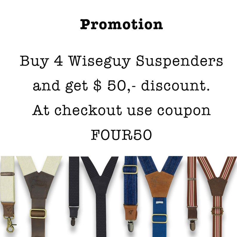 Men Suspenders Suspenders for Men The Duck FLEX Denim Blue 1.3 inch wide suspenders with dark brown leather hand sewn suspenders