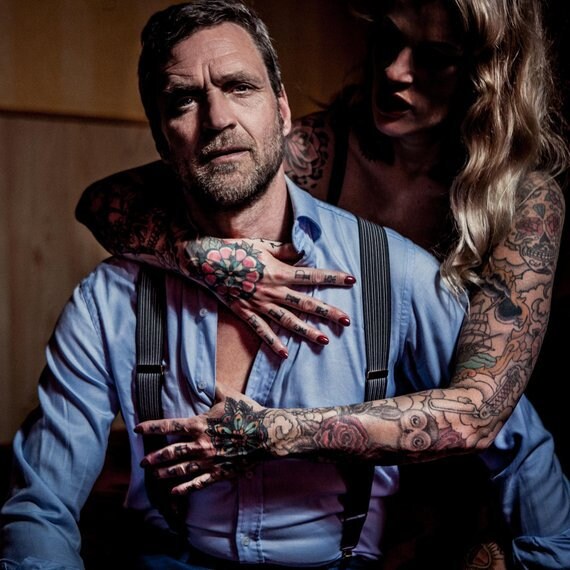 The Gentleman Suspenders 1 3 Inches Wide Gray Black Man Etsy