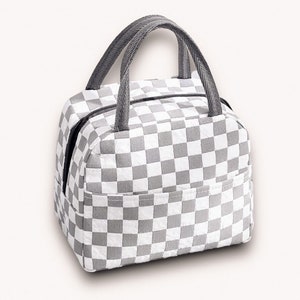 Checkered Flag Racing Insulated Lunch Snack Tote Lunch Box 