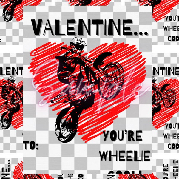 Dirt Bike Valentine - Etsy