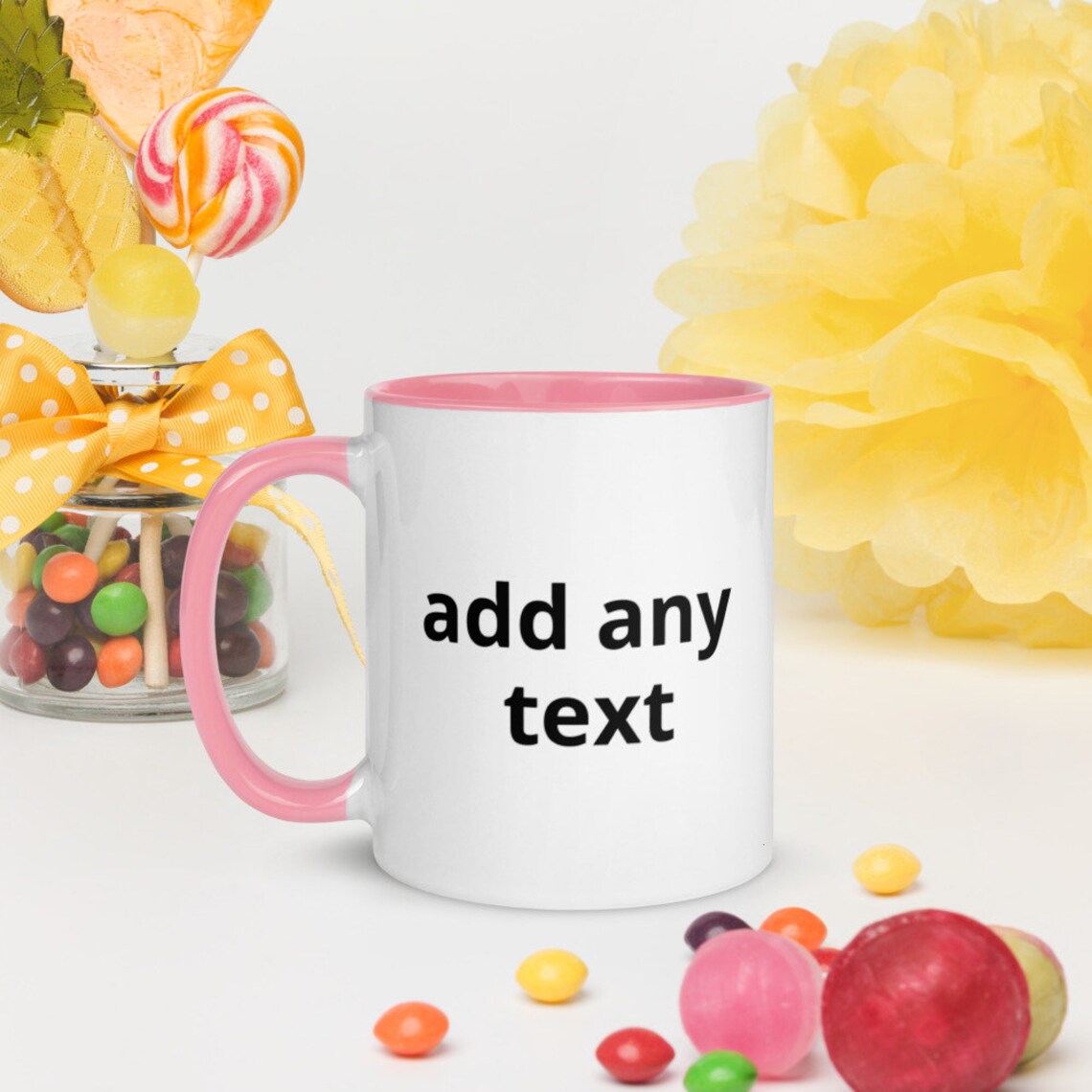 Customized quote mug personalized word / saying coloured mug Etsy