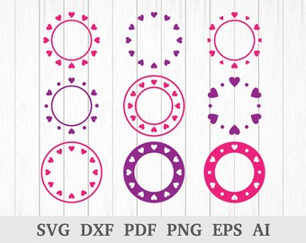 Download Circle Monogram Frame SVG Polka Dot Monogram Frame SVG svg ...