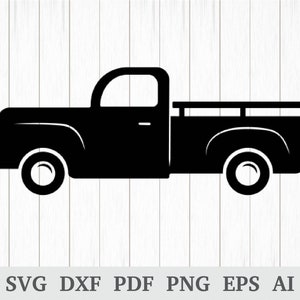 Vintage Truck svg, Truck SVG, Old Truck svg, Pickup Truck svg, Farm Truck svg, Vintage Truck Clipart, cricut & silhouette, screen printing