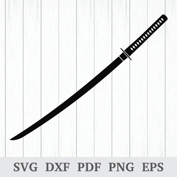 Katana Svg, Samurai Sword Svg, Japenese Samurai Sword Svg, Ninja Sword Svg cricut & silhouette, vinyl, dxf, pdf, png, eps