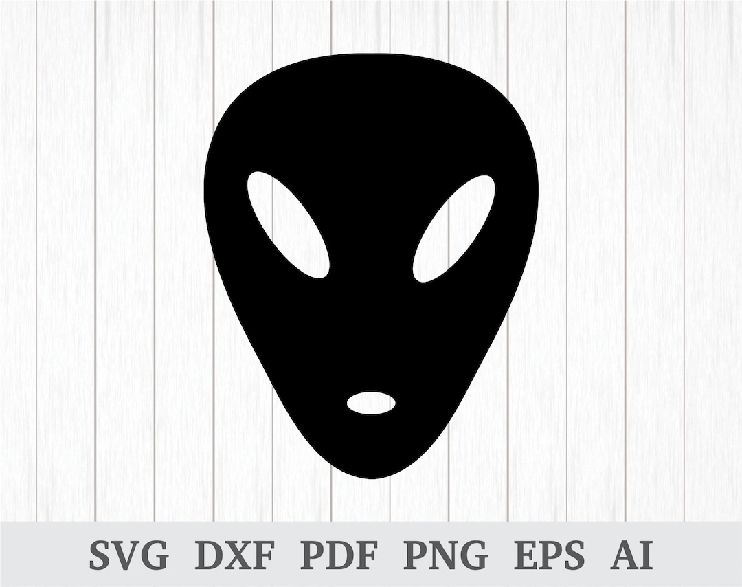 Alien Svg, Alien Face Svg, Alien Mask Svg, Alien Clipart, Alien Clip