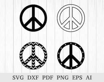 Peace Sign Svg file, Peace Symbol SVG, Peace svg, Peace Sign Vector, Peace Sign Clipart, cricut & silhouette vinyl, dxf, ai, pdf, png, eps