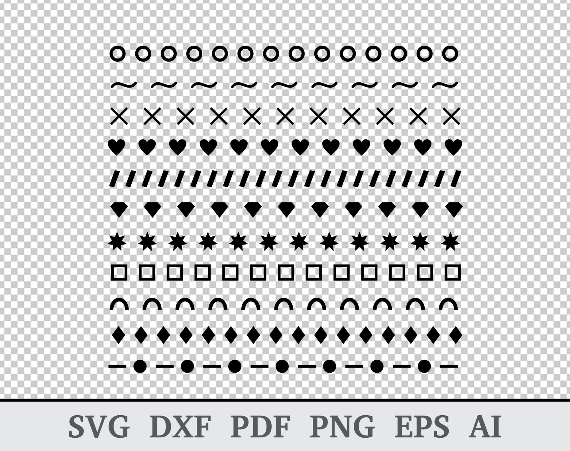 Ridgette Line Vector Lines Clipart Lines Vector Lines SVG Dotted Lines Svg Dot | Etsy