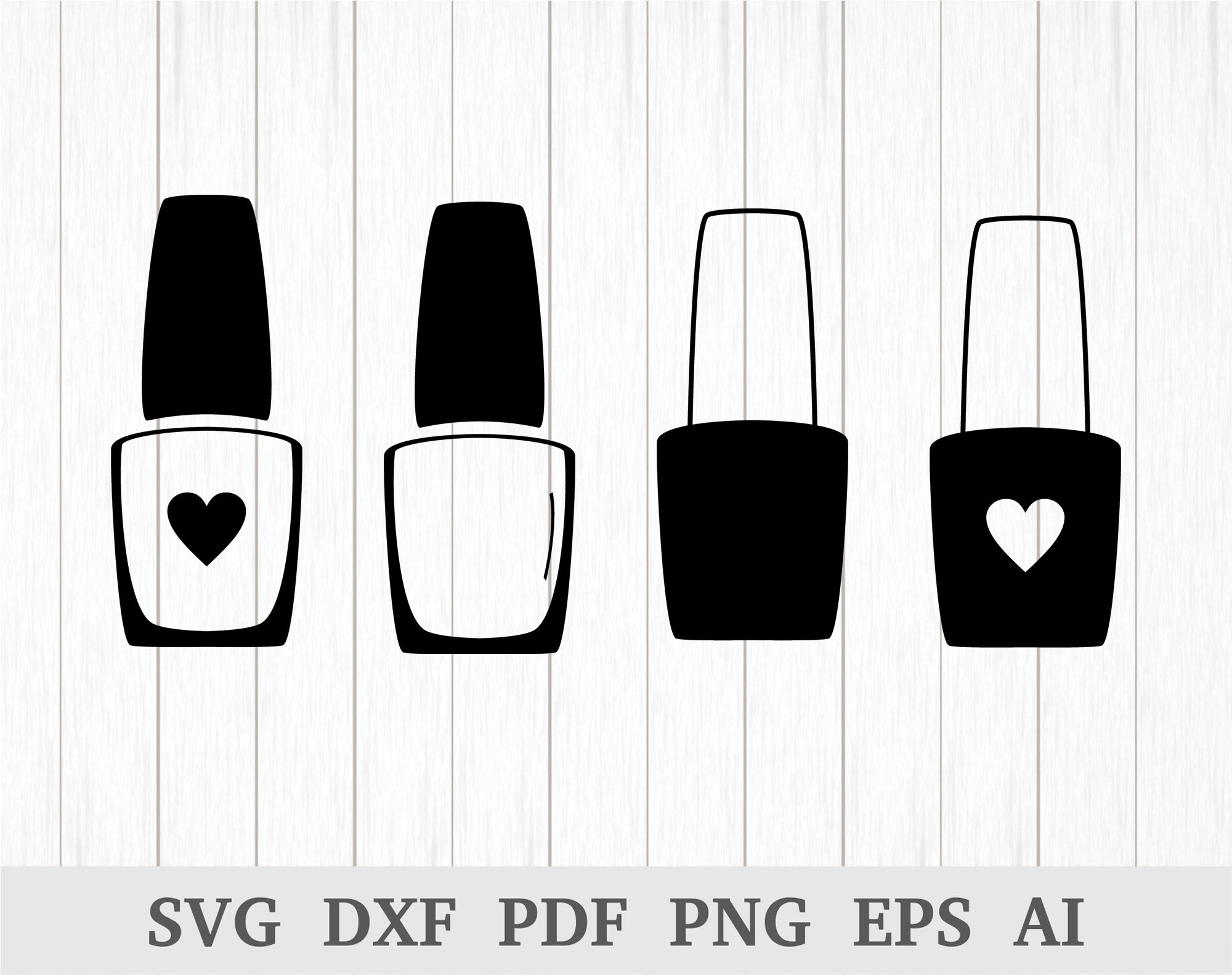 5. Nail polish bottle silhouette vector clip art - wide 5