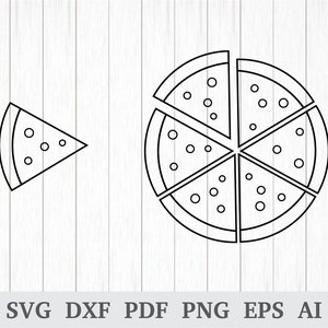 Pizza SVG, Pizza Slice SVG, Food SVG, pizza vector, pizza slice vector, pizza clipart, cricut & silhouette, vinyl, dxf, ai, pdf, png, eps