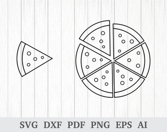 Pizza SVG, Pizza Slice SVG, Food SVG, pizza vector, pizza slice vector, pizza clipart, cricut & silhouette, vinyl, dxf, ai, pdf, png, eps